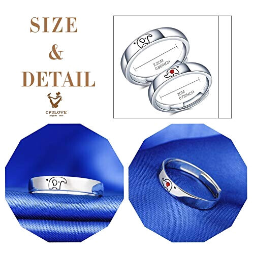 Bague Éléphant couple variant 0 