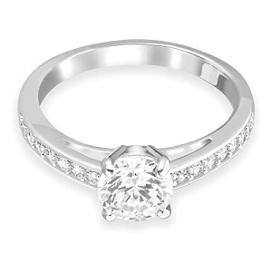 Bague Hibou métal rhodiézircone/blanc