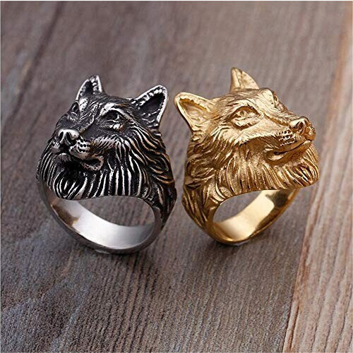 Bague Loup argent variant 3 
