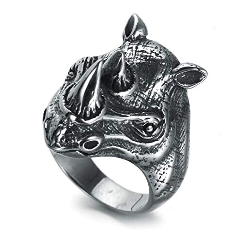Bague Rhinocéros argent variant 3 