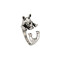 Bague Rhinocéros argenté - miniature
