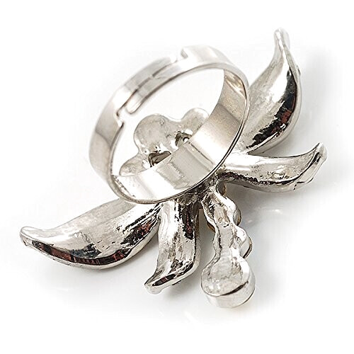 Bague Libellule argent blanc/ivoire irisé variant 7 