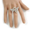 Bague Libellule argent blanc/ivoire irisé - miniature variant 1
