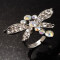Bague Libellule argent blanc/ivoire irisé - miniature variant 3
