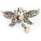 Bague Libellule argent blanc/ivoire irisé - miniature variant 5