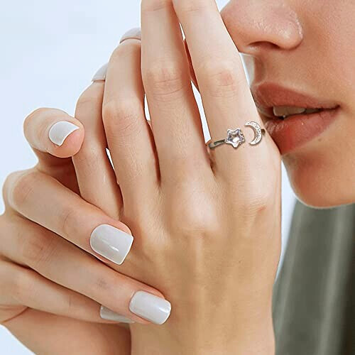 Bague Étoile argenté variant 4 