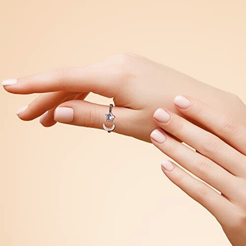 Bague Étoile argenté variant 5 