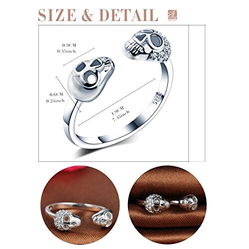 Bague Tête de mort argent variant 0 