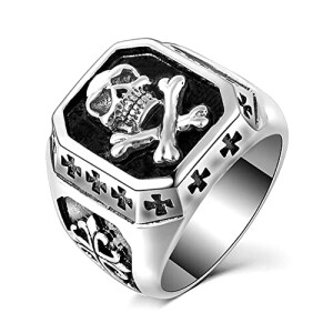 Bague Tête de mort acier inoxydable