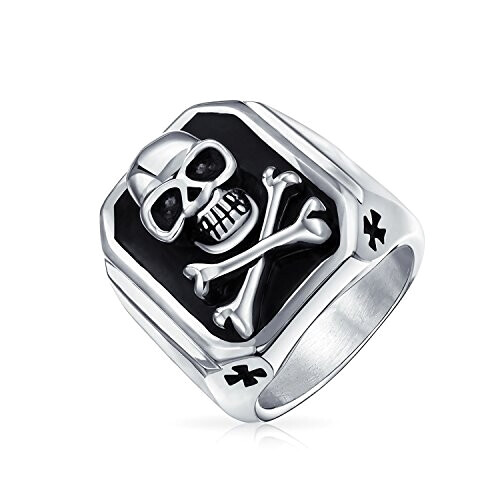 Bague Tête de mort gris