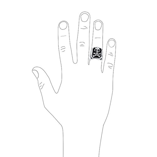 Bague Tête de mort gris variant 1 