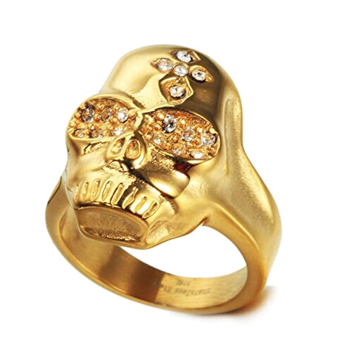 Bague Tête de mort or
