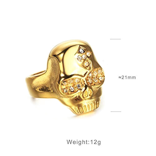 Bague Tête de mort or variant 3 