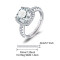 Bague Carré -ct coussin fiançailles argent - miniature variant 4
