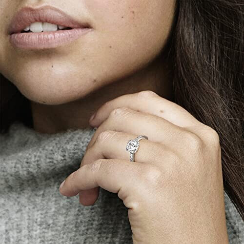 Bague Carré argent sterling variant 6 