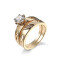 Bague Croix or 2 pièces - miniature
