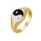 Bague Yin Yang noir - miniature variant 1