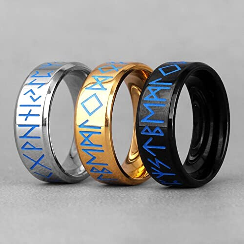 Bague Viking r-argenté variant 3 