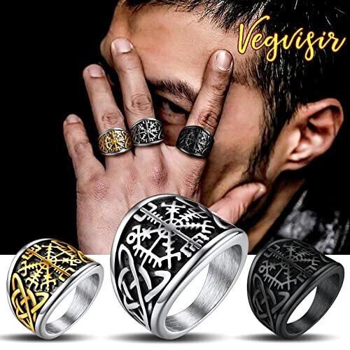 Bague Viking b-argenté variant 2 