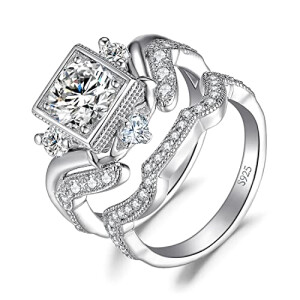 Bague Celtique -vintage claddagh ct s set