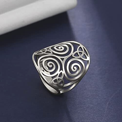Bague Triskel style -argent variant 2 
