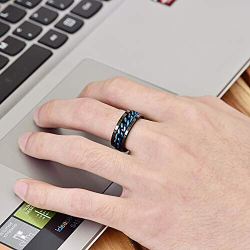 Bague bleu noire variant 2 