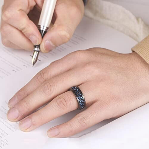 Bague bleu noire variant 3 