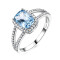 Bague bleu argent - miniature