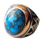 Bague bleu argent - miniature