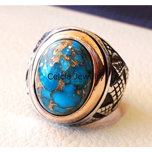 Bague bleu argent variant 0 