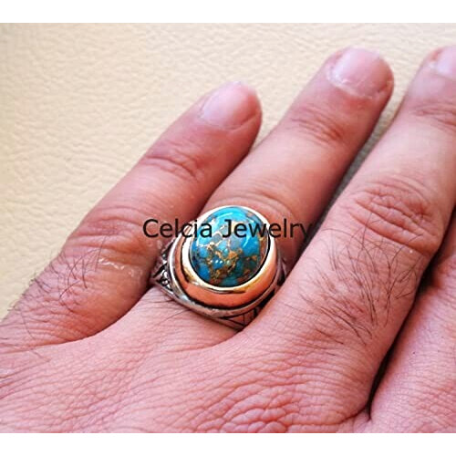 Bague bleu argent variant 1 
