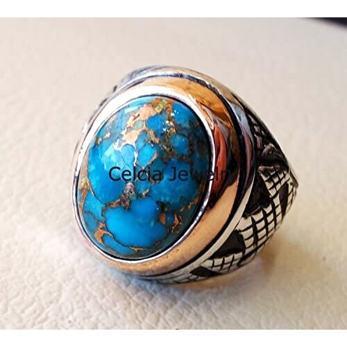 Bague bleu argent variant 2 