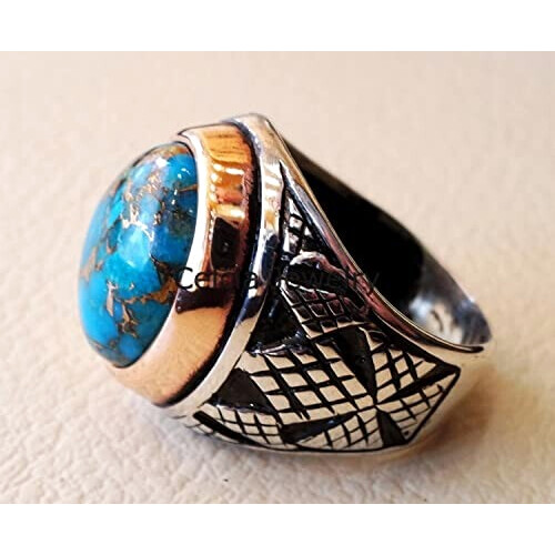 Bague bleu argent variant 4 