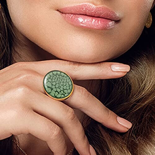 Bague vert foncé or variant 1 