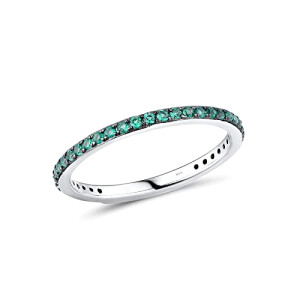 Bague vert spinelle e