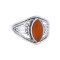 Bague orange cornaline - miniature