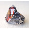 Bague orange argent - miniature variant 1