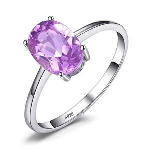 Bague violet - vert péridot argent
