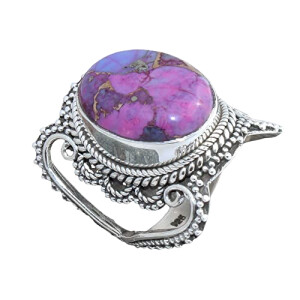 Bague violet argent