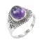 Bague violet argent - miniature