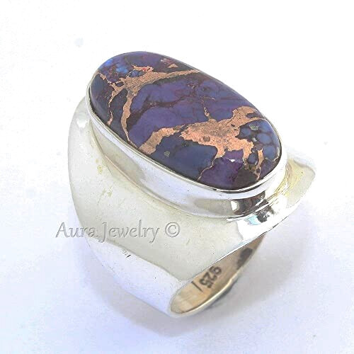 Bague violet argent variant 1 