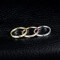 Bague blanc -classic argent jaune rosé plaqué or s set - miniature variant 2