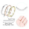 Bague blanc -classic argent jaune rosé plaqué or s set - miniature variant 4